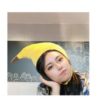 HKM-9895997 Yellow Banana Cross Hat for Medium Dogs and Pets - Adjustable Neck Circumference 30cm