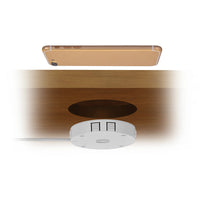 HKM-989651 Compact Qi Wireless Charger with 1m USB Cable, 5W Output, and 10mm Charging Distance