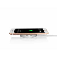 HKM-989651 Compact Qi Wireless Charger with 1m USB Cable, 5W Output, and 10mm Charging Distance