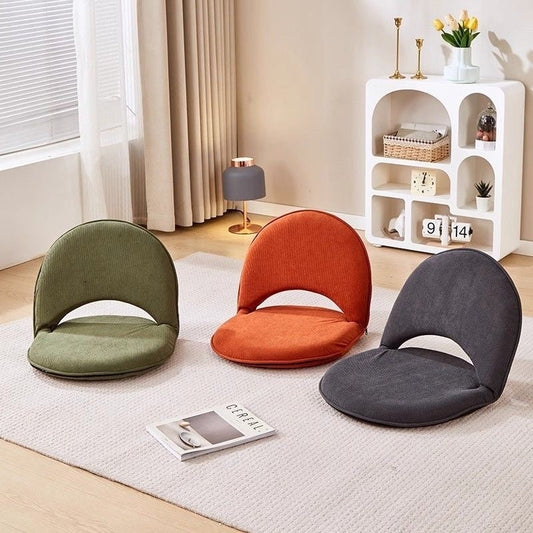 HKM-989651 Folding Backrest Chair in Soft Corduroy or Cotton-Linen for Living Room Use
