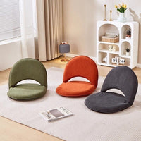 HKM-989651 Folding Backrest Chair in Soft Corduroy or Cotton-Linen for Living Room Use