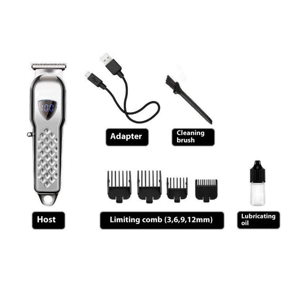 HKM-989651 Professional Gradient Hair Clipper with Stainless Steel Blades and Rechargeable Power Supply