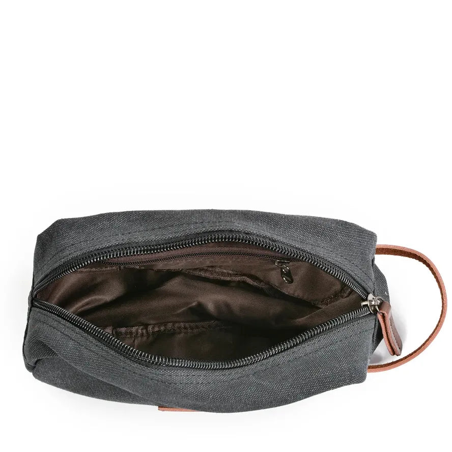 HKM-989651 Vintage Waterproof Canvas Toiletry Tote Bag - 24cm x 10cm x 14cm
