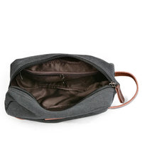 HKM-989651 Vintage Waterproof Canvas Toiletry Tote Bag - 24cm x 10cm x 14cm