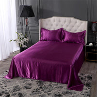 HKM-989907 Silk-like Pure Ice Bed Linen Set - Soft Polyester Fiber Bedding in Various Sizes
