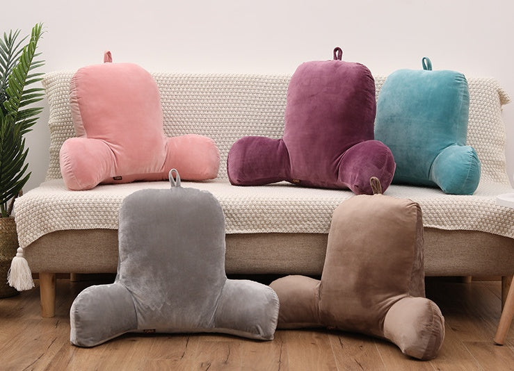 HKM-989971 Memory Foam Cushion Back Pillow with Armrests for Enhanced Lumbar Support