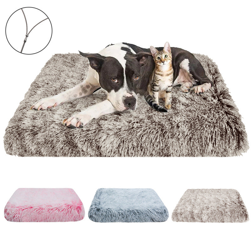 HKM-9900989 Plush Square Cat Mat - Waterproof, Available in Multiple Gradients and Sizes