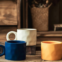 HKM-990163 Large Capacity Ceramic Coffee Mug with Handle - 450ml for Coffee, Tea and Beverages