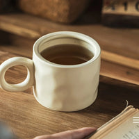 HKM-990163 Large Capacity Ceramic Coffee Mug with Handle - 450ml for Coffee, Tea and Beverages