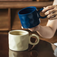 HKM-990163 Large Capacity Ceramic Coffee Mug with Handle - 450ml for Coffee, Tea and Beverages