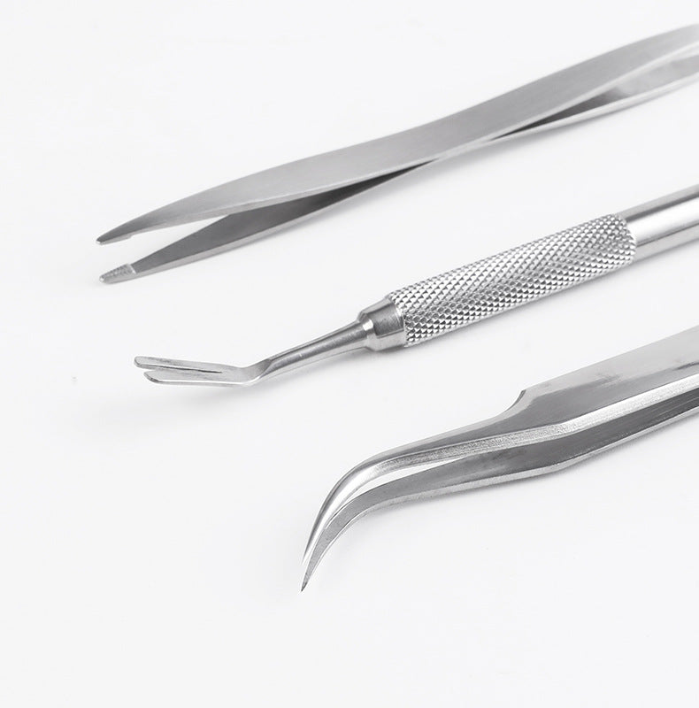 HKM-9902397 3-Piece Stainless Steel Tick and Flea Removal Tool Set for Dogs and Cats