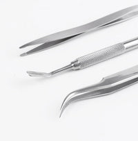 HKM-9902397 3-Piece Stainless Steel Tick and Flea Removal Tool Set for Dogs and Cats