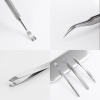 HKM-9902397 3-Piece Stainless Steel Tick and Flea Removal Tool Set for Dogs and Cats