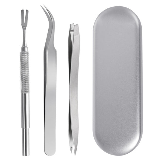 HKM-9902397 3-Piece Stainless Steel Tick and Flea Removal Tool Set for Dogs and Cats