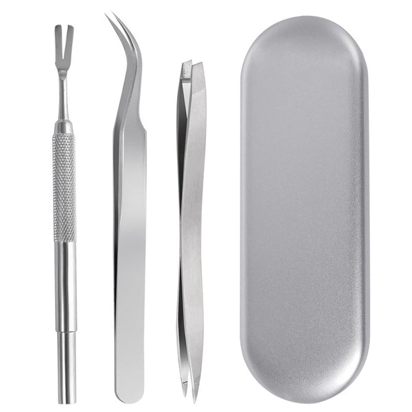 HKM-9902397 3-Piece Stainless Steel Tick and Flea Removal Tool Set for Dogs and Cats