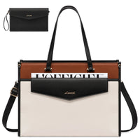 HKM-990291 Versatile 2-in-1 Laptop Tote and Shoulder Bag for Women, Ideal for Work, Travel, and School