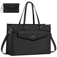 HKM-990291 Versatile 2-in-1 Laptop Tote and Shoulder Bag for Women, Ideal for Work, Travel, and School