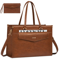 HKM-990291 Versatile 2-in-1 Laptop Tote and Shoulder Bag for Women, Ideal for Work, Travel, and School