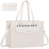 HKM-990291 Versatile 2-in-1 Laptop Tote and Shoulder Bag for Women, Ideal for Work, Travel, and School