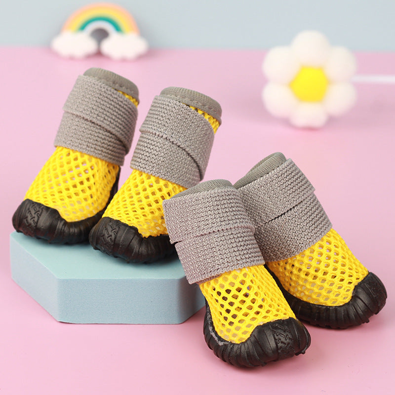 HKM-9903549 No Heel Slippage Wear-Resistant Dog Sneakers - Non-Slip Elastic Soft Bottom in Multiple Colors