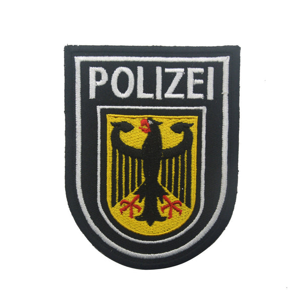 HKM-990419 German Eagle Velcro Patch - Back-to-Back Embroidery, Polyester Fabric, Multi-Color Design for Clothing