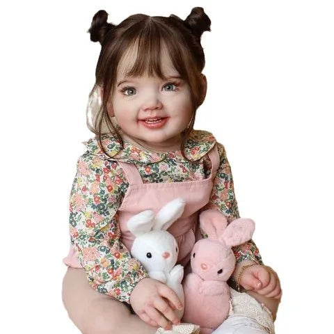 HKM-990419 Lifelike 70cm Soft Silicone Reborn Baby Girl Doll - Realistic Handmade Toy for Kids