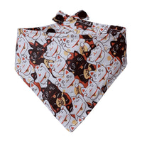 HKM-9904317 Cartoon Print Cotton Lucky Cat Scarf for Everyday Use