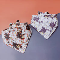 HKM-9904317 Cartoon Print Cotton Lucky Cat Scarf for Everyday Use