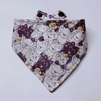 HKM-9904317 Cartoon Print Cotton Lucky Cat Scarf for Everyday Use