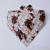 HKM-9904317 Cartoon Print Cotton Lucky Cat Scarf for Everyday Use