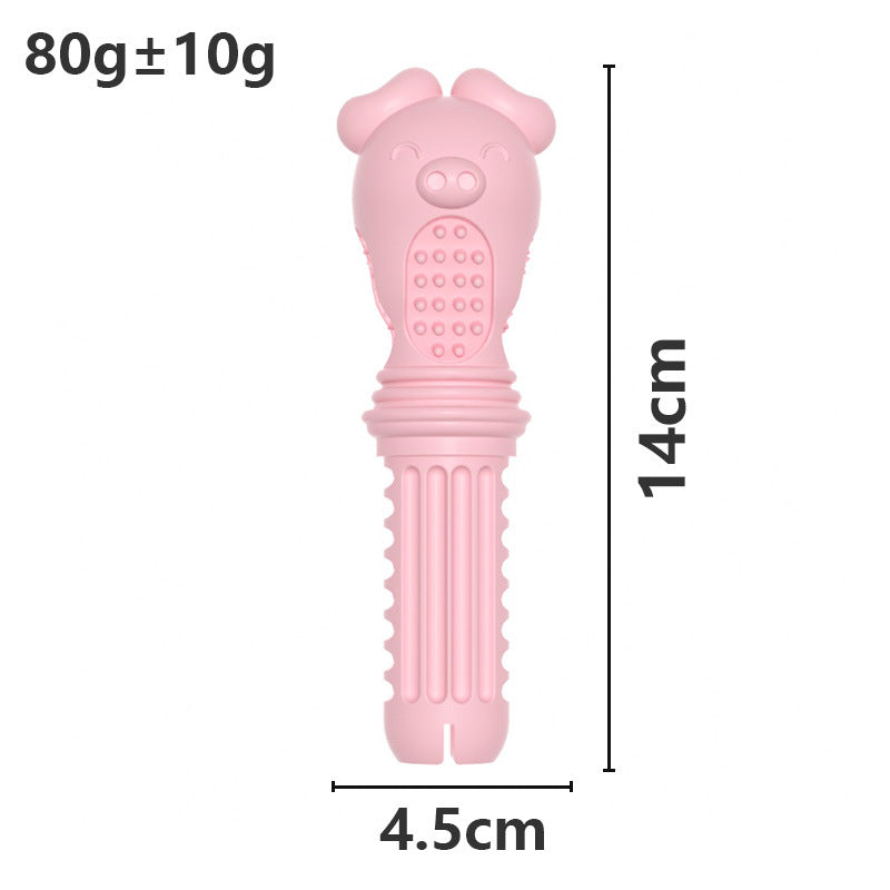 HKM-9905341 Screwdriver Type Dog Toy in Gentleman Blue, Cherry Blossom Powder, and Avocado Green - Large TPR Teething Toy