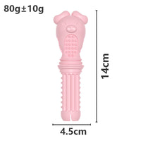 HKM-9905341 Screwdriver Type Dog Toy in Gentleman Blue, Cherry Blossom Powder, and Avocado Green - Large TPR Teething Toy