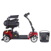 HKM-990611 Red Electric Scooter with 20Ah Lead-Acid Battery for Seniors, 120kg Weight Capacity, 7km/h Max Speed
