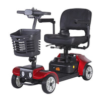 HKM-990611 Red Electric Scooter with 20Ah Lead-Acid Battery for Seniors, 120kg Weight Capacity, 7km/h Max Speed