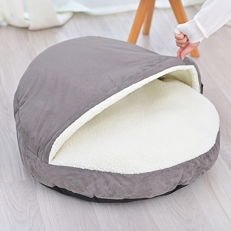 HKM-9906749 Removable and Washable Dog Kennel in Brown and Gray - Available in Small and Medium Sizes