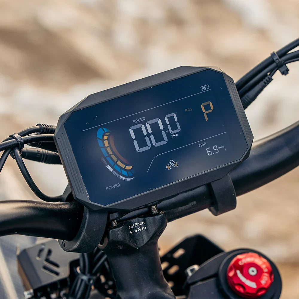 HKM-990675 HappyRun Tank G300 Pro 6500W Electric Dirt Bike for Off-Road Adventure, Long Range Performance
