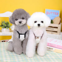 HKM-9907261 Puppy Teddy Small Dog Skirt - Cotton Princess Pet Clothing in Bear and Cherry Colors