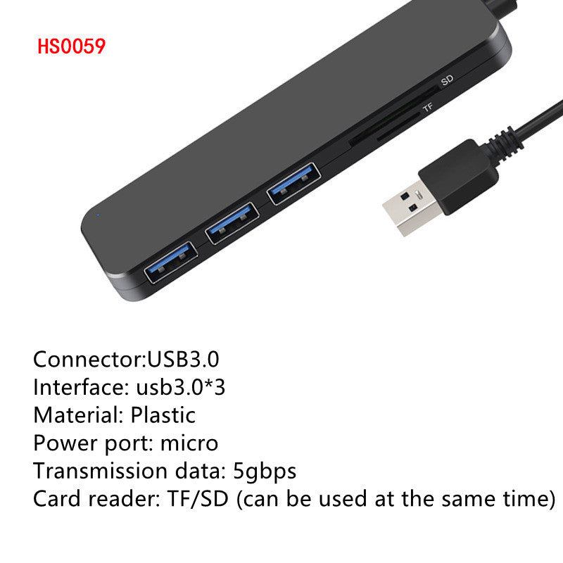 HKM-990803 4-Port USB 3.0 High-Speed Hub with Overload Protection and LED Status Indicator