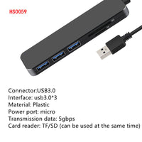 HKM-990803 4-Port USB 3.0 High-Speed Hub with Overload Protection and LED Status Indicator