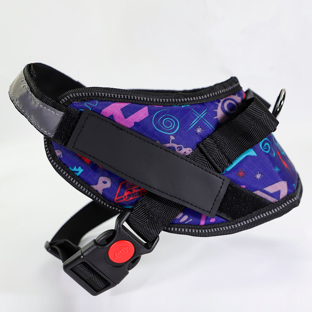HKM-9908541 Adjustable Reflective Nylon Dog Leash with Durable Buckle and Stainless Steel Ring