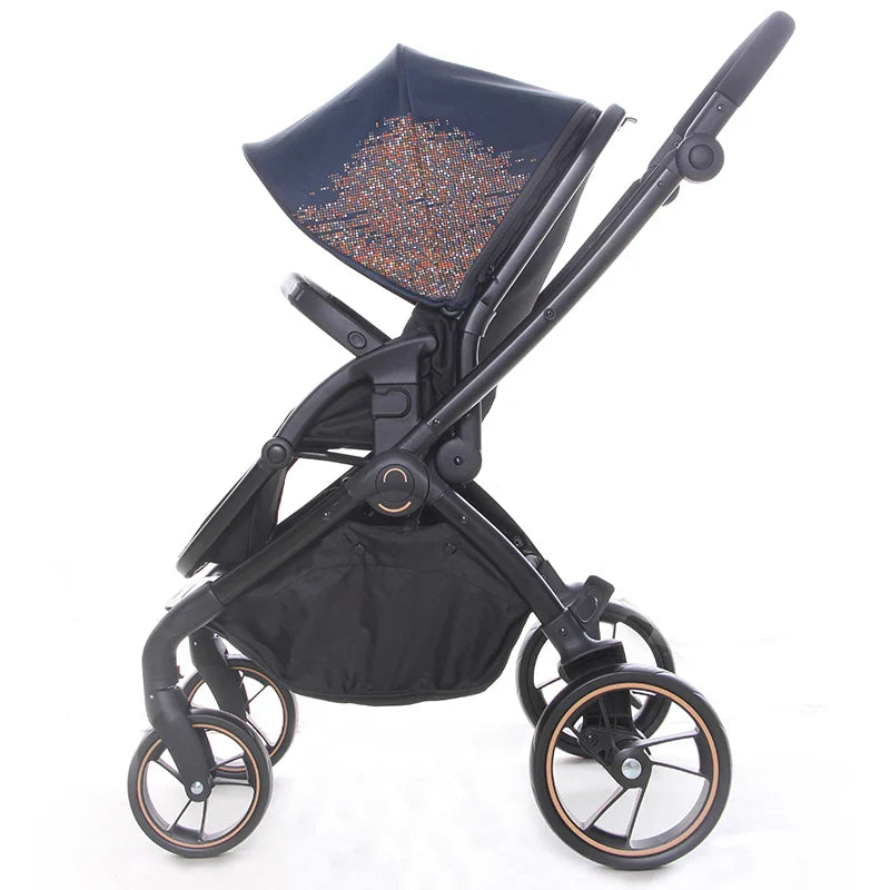 HKM-990931 4 in 1 High Landscape Travel System Stroller with Bassinet and Car Seat