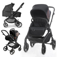 HKM-990931 4 in 1 High Landscape Travel System Stroller with Bassinet and Car Seat