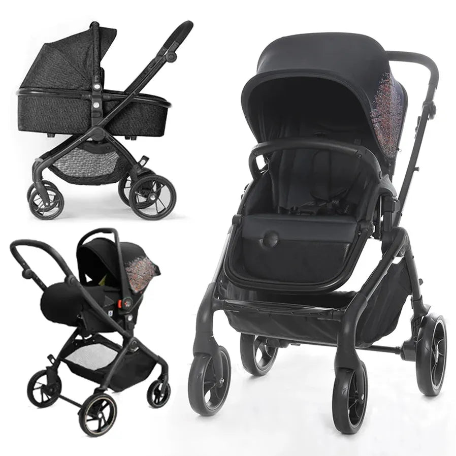 HKM-990931 4 in 1 High Landscape Travel System Stroller with Bassinet and Car Seat