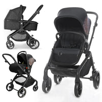 HKM-990931 4 in 1 High Landscape Travel System Stroller with Bassinet and Car Seat