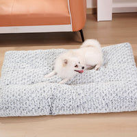 HKM-9909949 Thickened Rose Velvet Dog Bed Mat - Soft, Fluffy, and Washable Pet Kennel