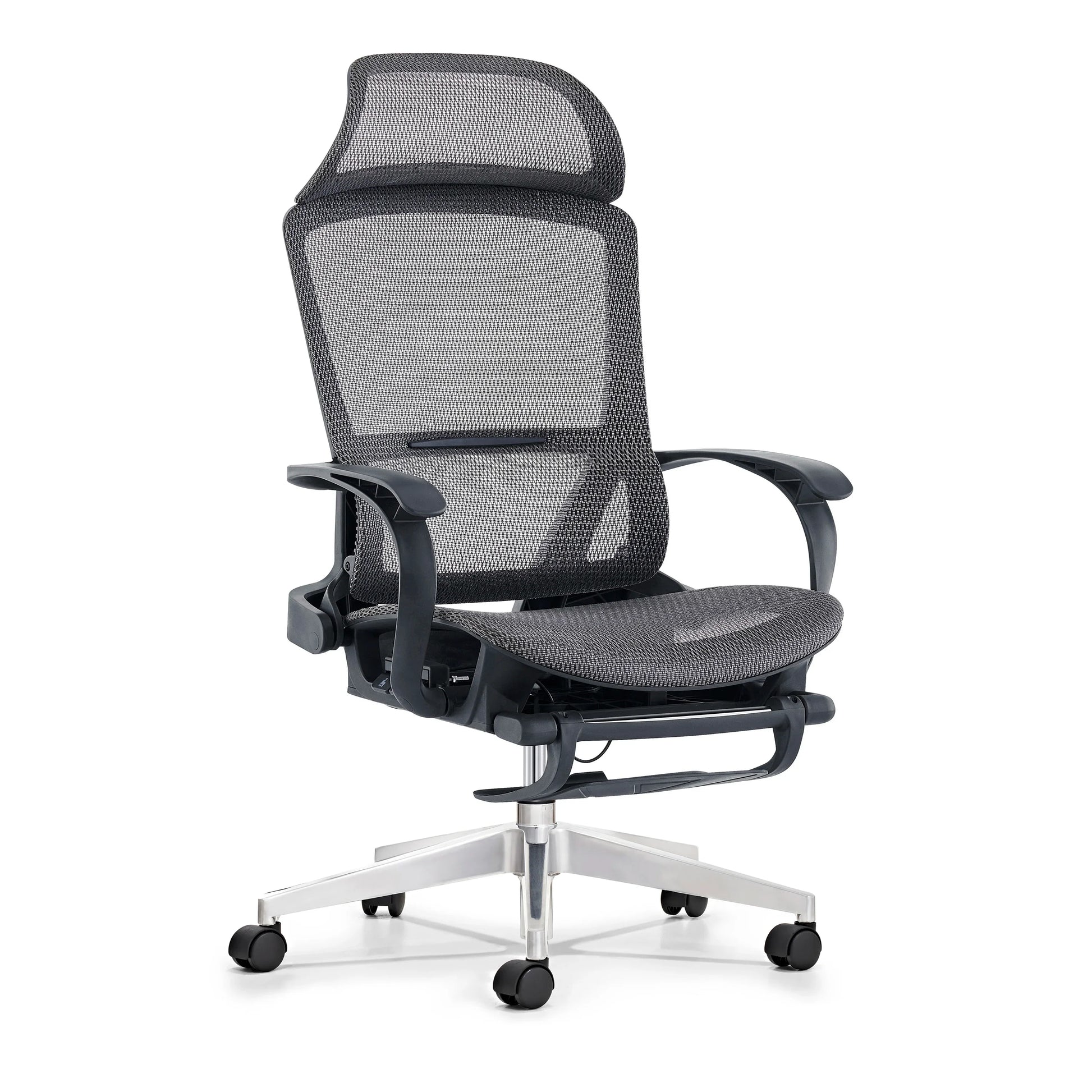 HKM-990995 Ergonomic Mesh Office Chair with Footrest and Fixed Armrests for Comfortable Work Experience