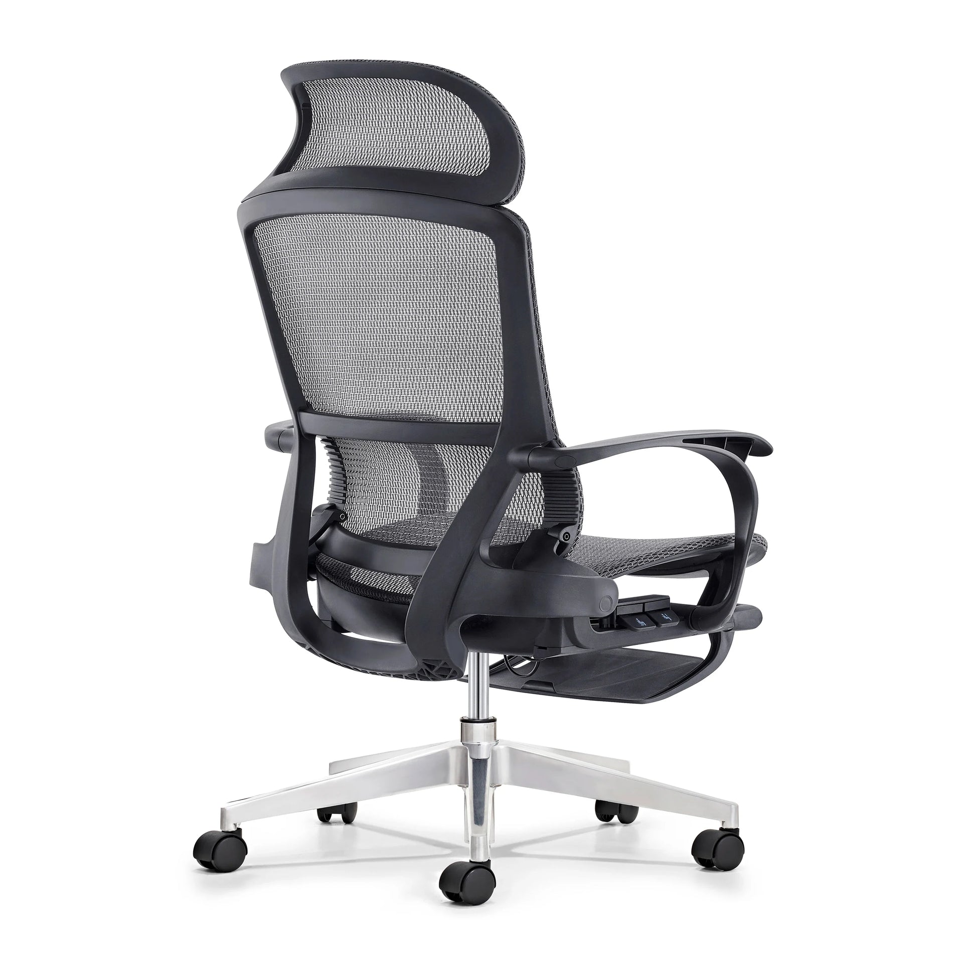 HKM-990995 Ergonomic Mesh Office Chair with Footrest and Fixed Armrests for Comfortable Work Experience