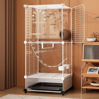 HKM-990995 Large Luxury Bird Cage with Universal Wheels and Multi-functional Accessories