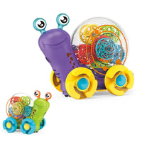 HKM-990995 Transparent Rotating Musical Projection Snail Toy for Children Ages 3+ - 360° Flashing Light Fun