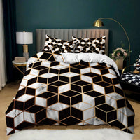 HKM-991059 Flower Color 4-Piece Quilt Cover Set, Soft Chemical Fiber Bedding for 1.8m Bed